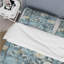 Blue Rustic Floral Tiles - Ensemble de housse de couette Farmhouse-109148837