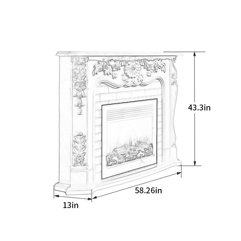 Armoire décorative European, Blanc