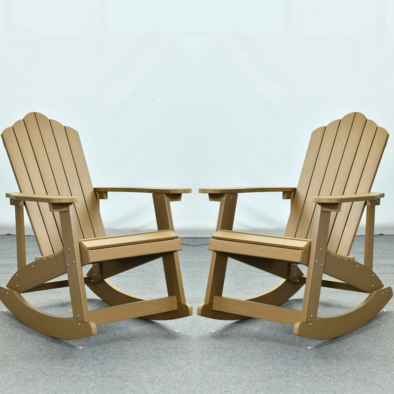 Chaise Adirondack berçante d'extérieur FCR2, Bois lubrifié