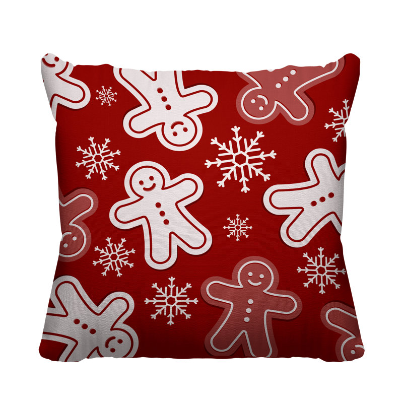 Coussin Holiday, L 19 po x H 19 po, Rouge