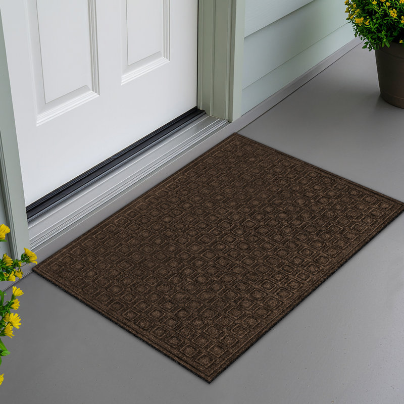 Paillasson Textures Blocks, Brun, L 24 po x L 36 po