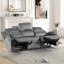 Ensemble de salon inclinable manuel en microfibre 2 pièces Llanos avec fauteuil inclinable et canapé élégant-100759274