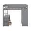 Lit mezzanine simple avec placards et bureau