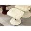 Fauteuil inclinable avec repose-pieds - Fauteuil de massage pivotant à 360 ° avec siège chauffant à 5 points de vibration et siège inclinable en cuir de polyuréthane ajustable à 140 ° pour le salon, le cinéma maison ou le bureau
