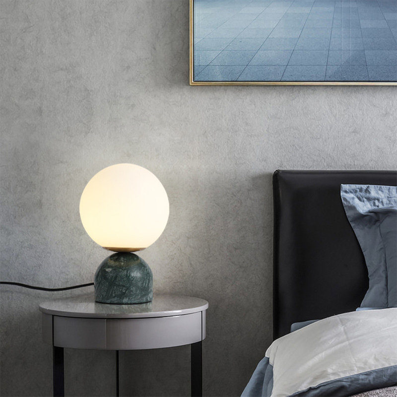 Lampe fantaisie en marbre Gysel, Vert