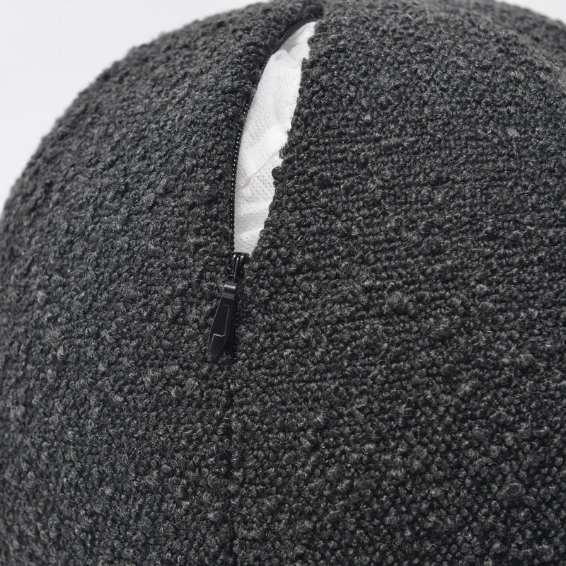Coussin amovible et réversible, Noir, H 9 po x l 9 po