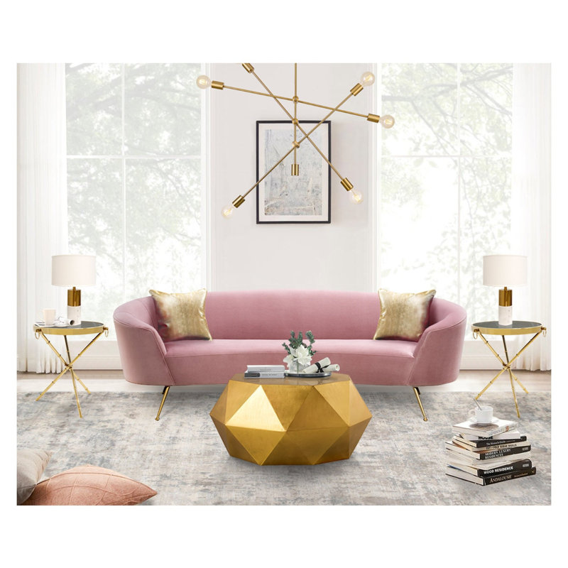 Kronos Coffee Table, Brass