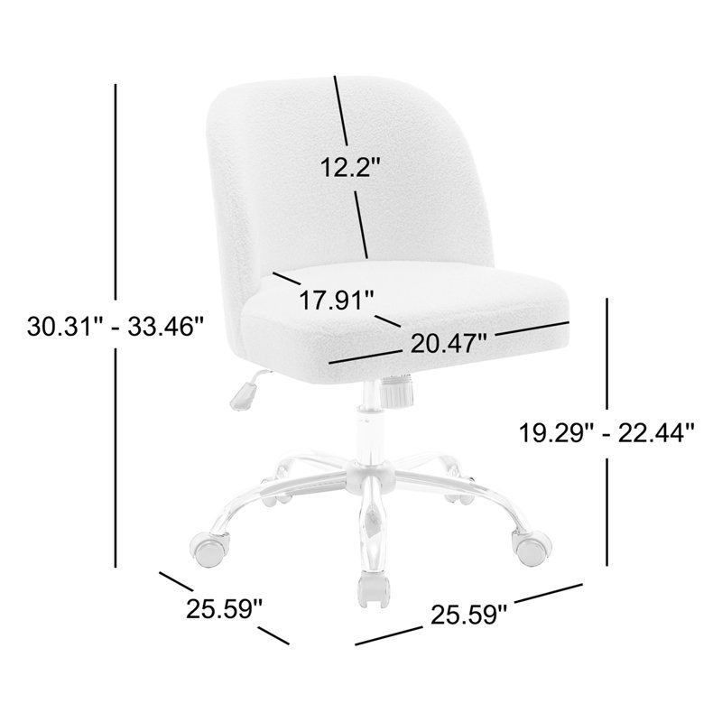 Chaise de bureau Brodyn, Noir