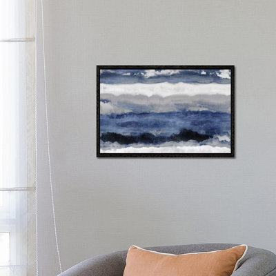 Indigo Strata by Rachel Springer - Painting on Canvas