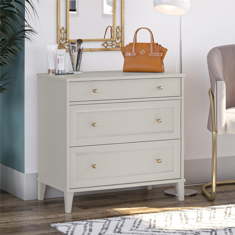 Commode 2 tiroirs avec bureau coulissant
