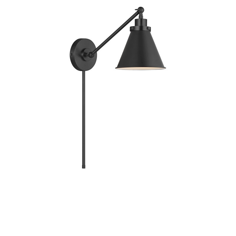 Wellfleet One-Arm Cone Sconce, Midnight Black, Midnight Black