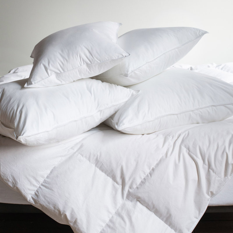 Full/Queen White Cotton Lightweight Down Duvet Comforter