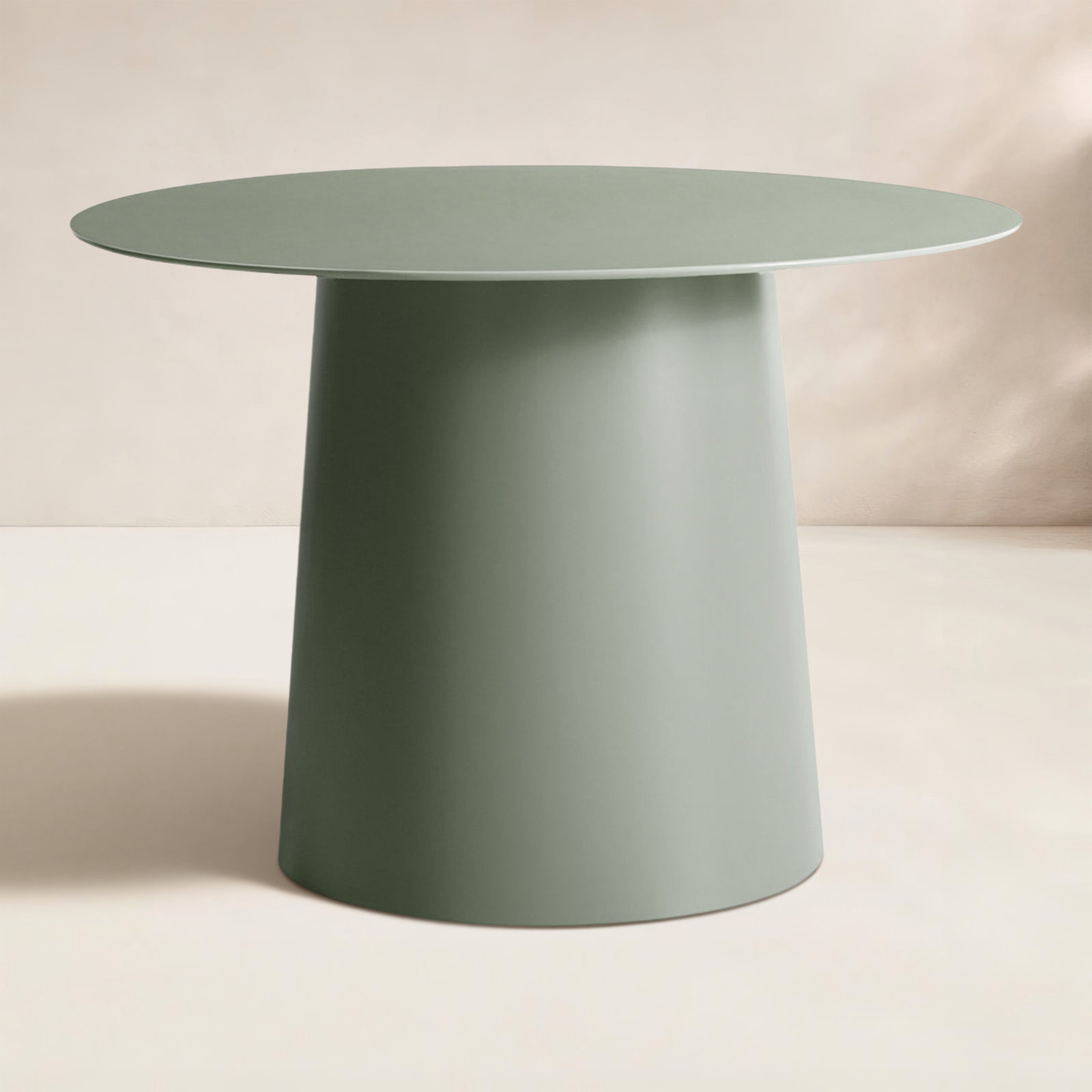 Circula Single End Table, 16" H x 24" W x 24" D, Gray Green