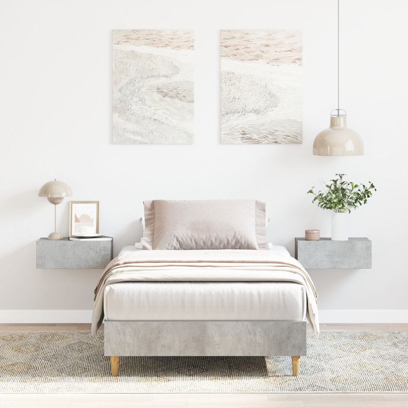 Bed Frame With Engineered Wood, Brown, 93 x 203 cm
