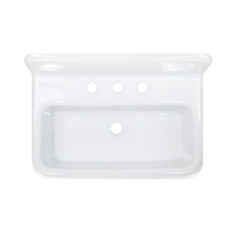 Nantucket Sinks 27.75'' Fireclay Specialty Bathroom Sink with Overflow