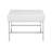 Atlas Modern Chrome and Leather Ottoman-775271180
