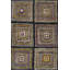 Multicolor Vintage American Mid Century Modern Hooked Rug