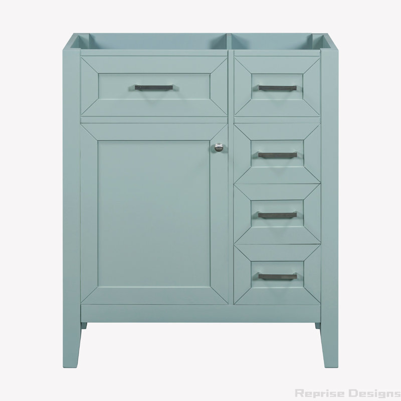 Base de meuble-lavabo simple 29,52 po seulement, Argent, Vert