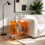 Table de chevet roulante en forme de cube acrylique pour tourne-disque, verte/orange/rouge-1961970032-1961970034