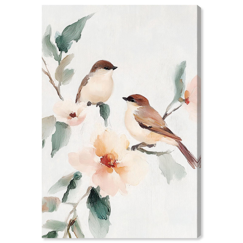 «Two Souls on Branch II», reproduction d'art sur toile par Art Remedy, H 24 po x l 16 po, Toile tendue avec châssis