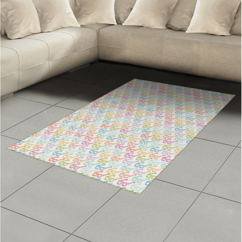 Indie High Density Long Fiber Poly Threads Decorative Area Rug Carpet, Rectangle 4' x 5'8"