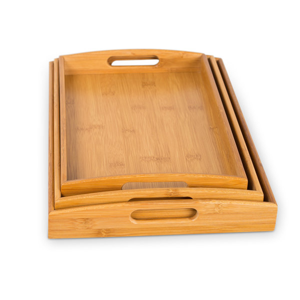 Sofia + Sam Bamboo Tray - Set of 3 & Reviews | Wayfair