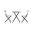Fabriane 2 - Person Steel Patio Dining Set Round Table-1510446145
