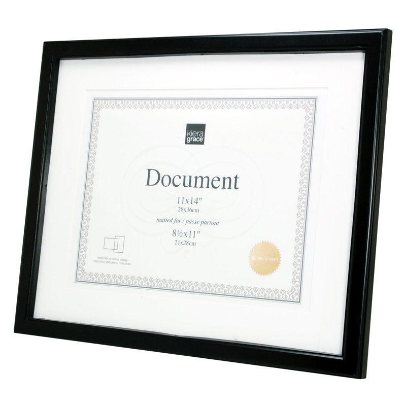 Black Matte Picture Frame with Mat