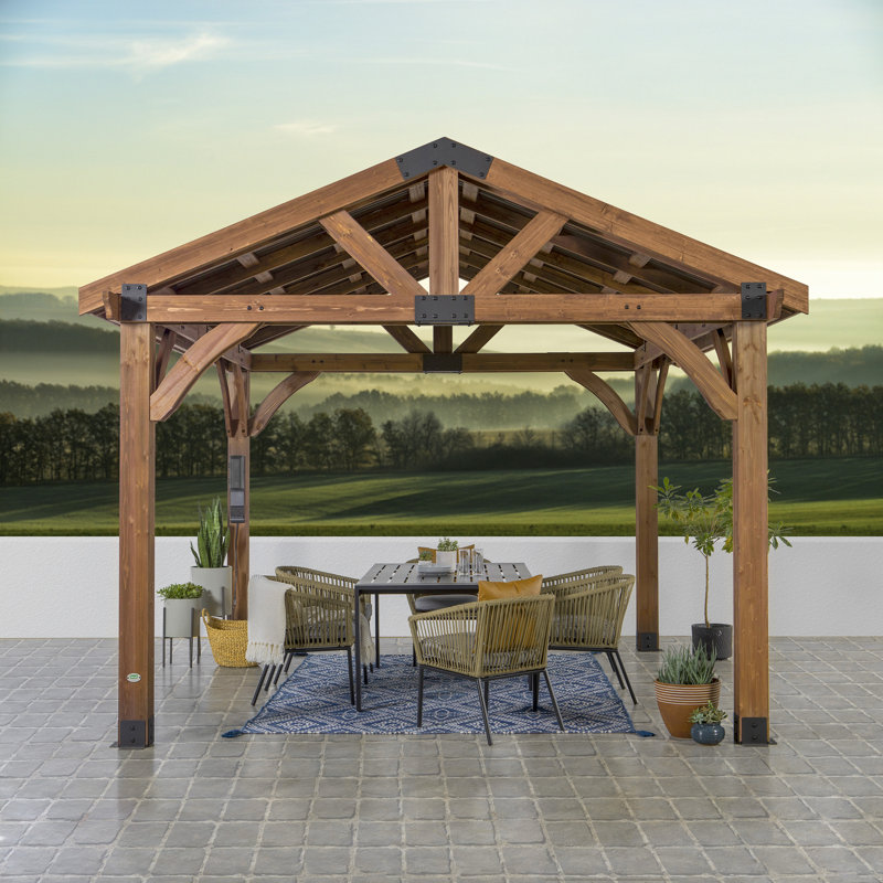 Arlington 12x12 Cedar Gazebo with Insulated Steel Roof