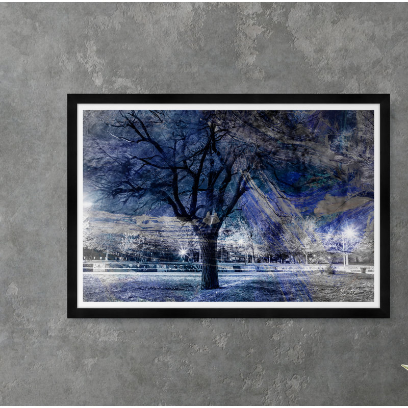 Park In Blue Print by Tim Klein