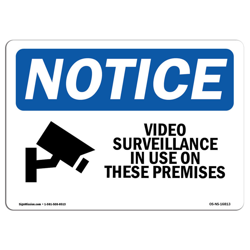 Panneau de vidéosurveillance utilisé sur ces lieux
