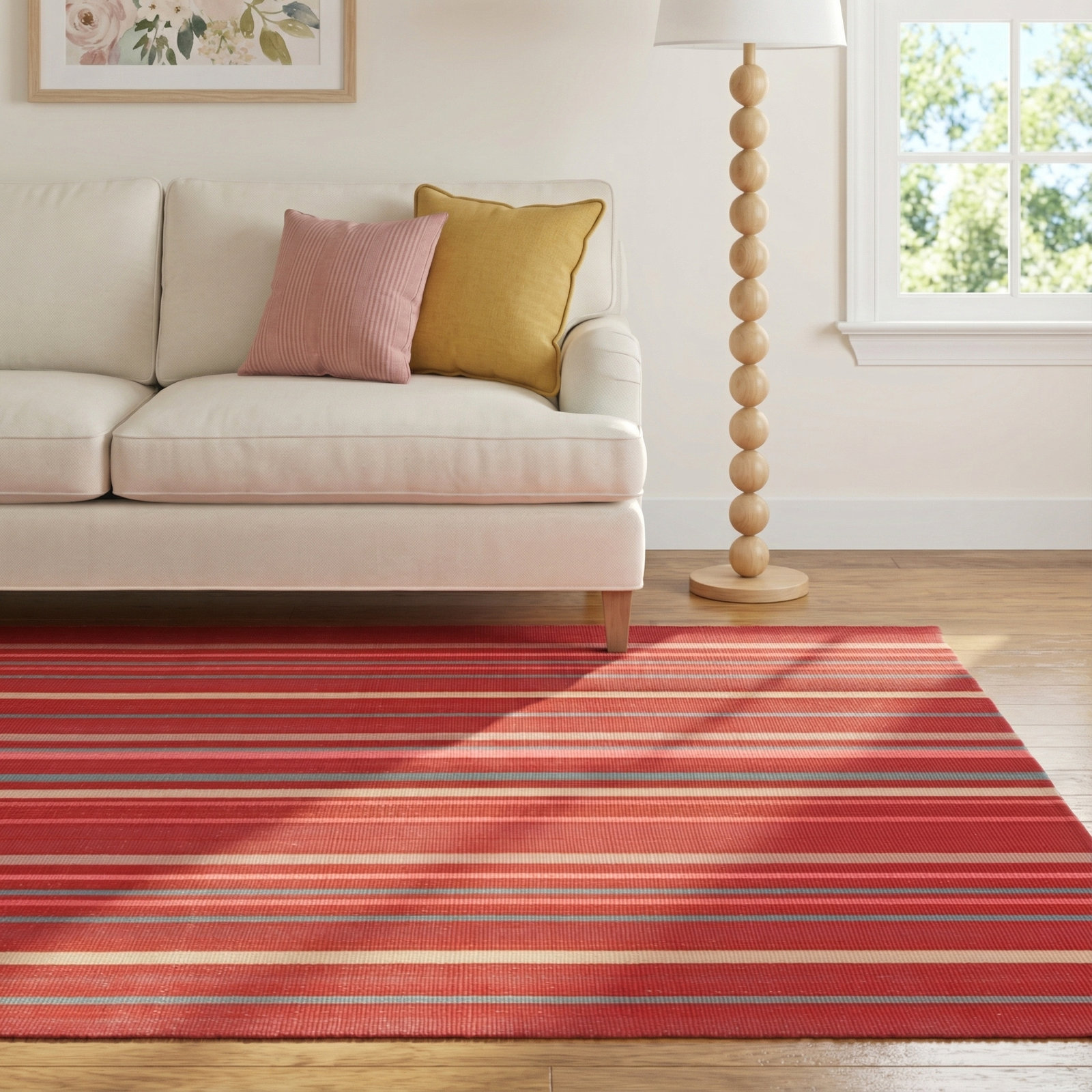 Etha Handmade Rug, Rectangle 5' x 8'