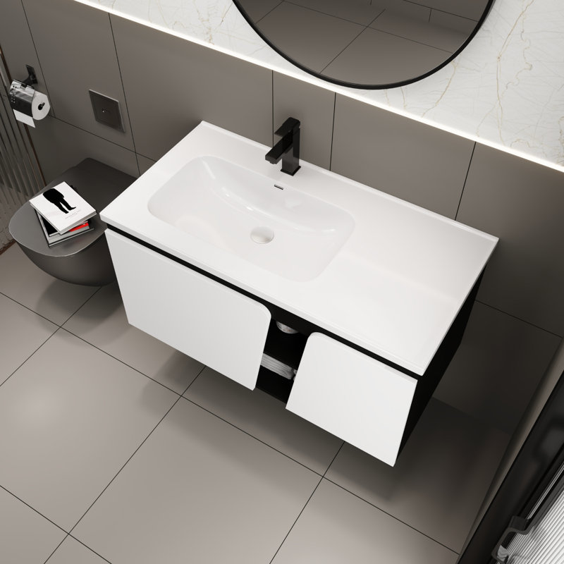 Jaynelle 40'' Single Bathroom Vanity with Ceramic Top