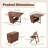 Solid Wood Folding Dining Table Set For 4-6, 51.18" Extendable Space Saving Drop Leaf Kitchen Table With Storage, Fully Assembly Required (Walnut, Only the table, without the chairs)-1341576328-1341576334