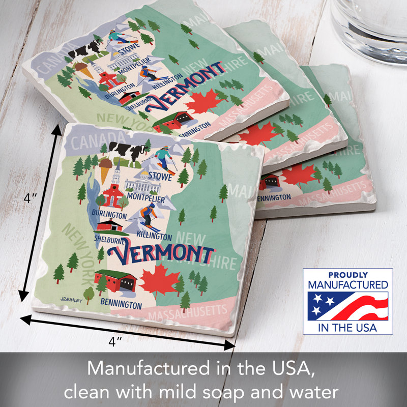 Ensemble de sous-verres 4 pièces Thirlystone Vermont
