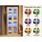 Bookcase With Doors, LED & 8 Adjustable Shelves Storage Cabinet For Living Room, Office, Bedroom-898130895