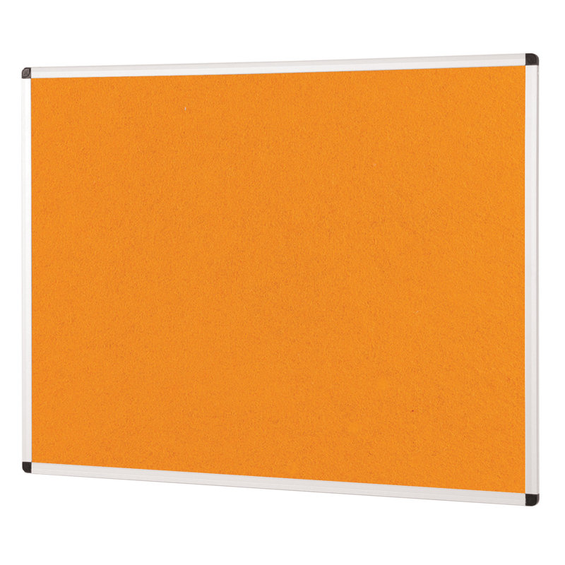 Wall Mounted Bulletin Board, 60 cm H x 90 cm W x 1.2 cm D, Orange