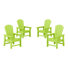 Ensemble de 4 chaises Adirondack pour enfants Laguna