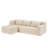 Lova 3 Seaters Chaise Cushion Couch Left - Beige