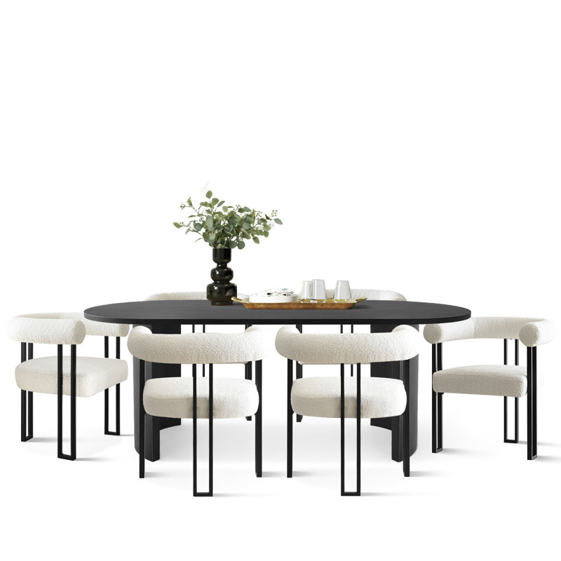 Fellman 6-Person Double Pedestal Dining Set | Modern Style