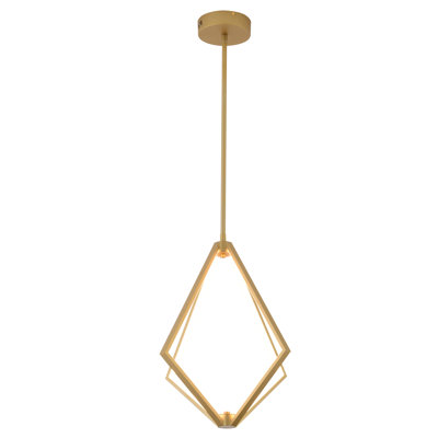 Lustre 8 lumières DEL en métal doré avec diffuseurs en silicone