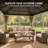 16 Ft. W x 12 Ft. D Outdoor Metal Patio Hartop Gazebo