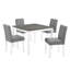 Modern Grey & White Dining Table Sets, Bent Wood, Compact Kitchen Solution