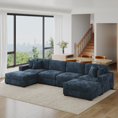 Canapé modulaire en chenille 6 pièces 6 pièces