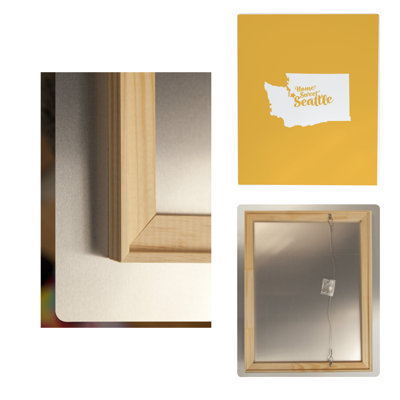 Home Sweet Seattle — Washington State Silhouette — Portrait Metal Wall Art