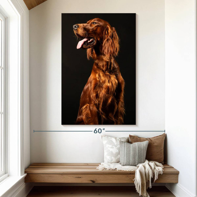 Brampt Irish Setter Dog, 51" H x 34" W