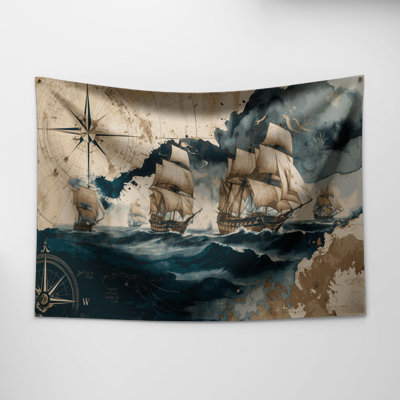 Tapisserie murale nautique de navigation maritime