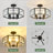 4- Lights Hexagonal Semi Flush Mount