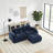 Velvet Fabric Sofa-538167681-540654478