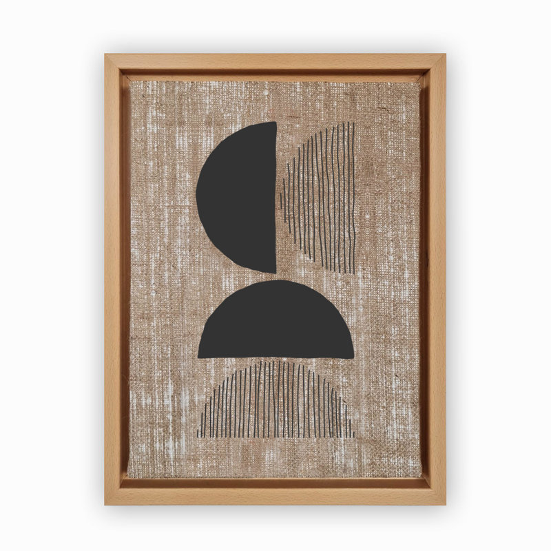 Decorative Canvas Painting, Wood, Black, 37.8" H x 26" W